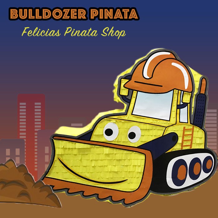 Construction Bulldozer Excavator Pinata Birthday Ulang Tahun Jumbo
