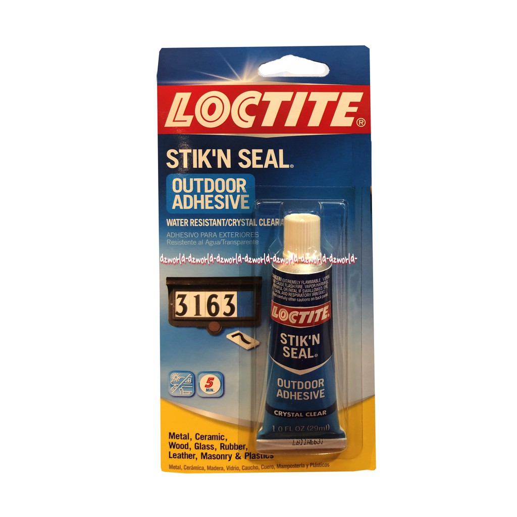 Loctite Stik N Seal Outdoor 29ml Lem Untuk Outdoor Indoor Luar Dalam Ruangan Kuat Tahan Lama Tahan Air Tahan Cuaca Lem Loktite Loktit Lem Untuk Aluminium Bata Karton Keramik Kain Fiberglass kaca Kulit Karet Baja Kayu Plastik Lem Serbaguna