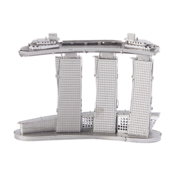 Nano Puzzle MARINA BAY SANDS HOTEL |3d Metal Puzzle MB-101