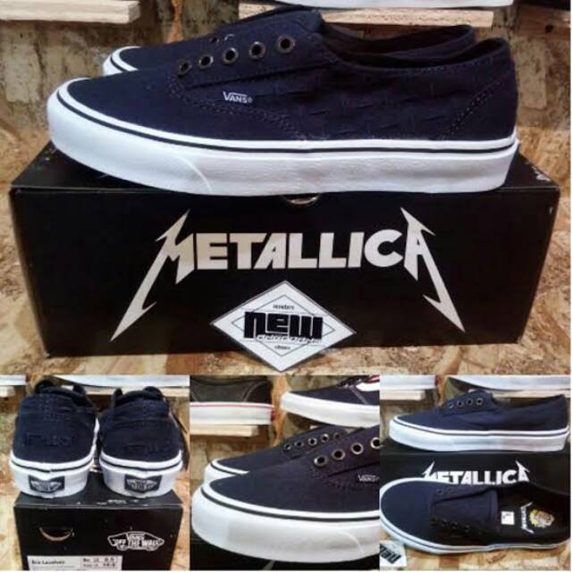 Vans metallica navy gelap