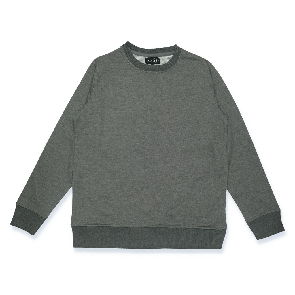 SANVANINA Crewneck Sweatshirt Dark Grey Unisex | Sweater Polos Abu Tua C-01C