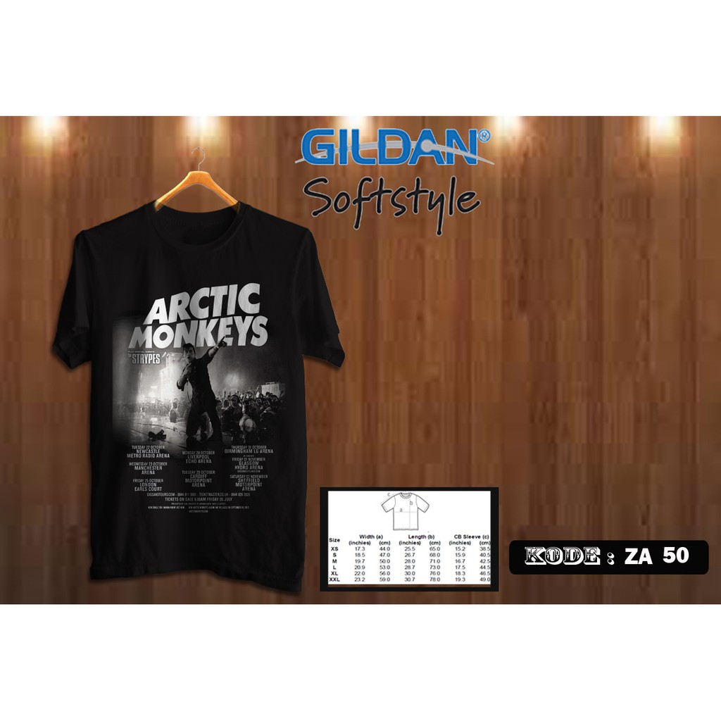 kaos arctic monkeys original gildan za50