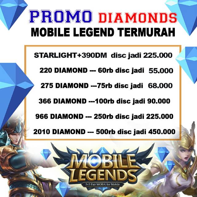 Jual 600 Dm Diamond Mobile Legends Termurah Shopee Indonesia