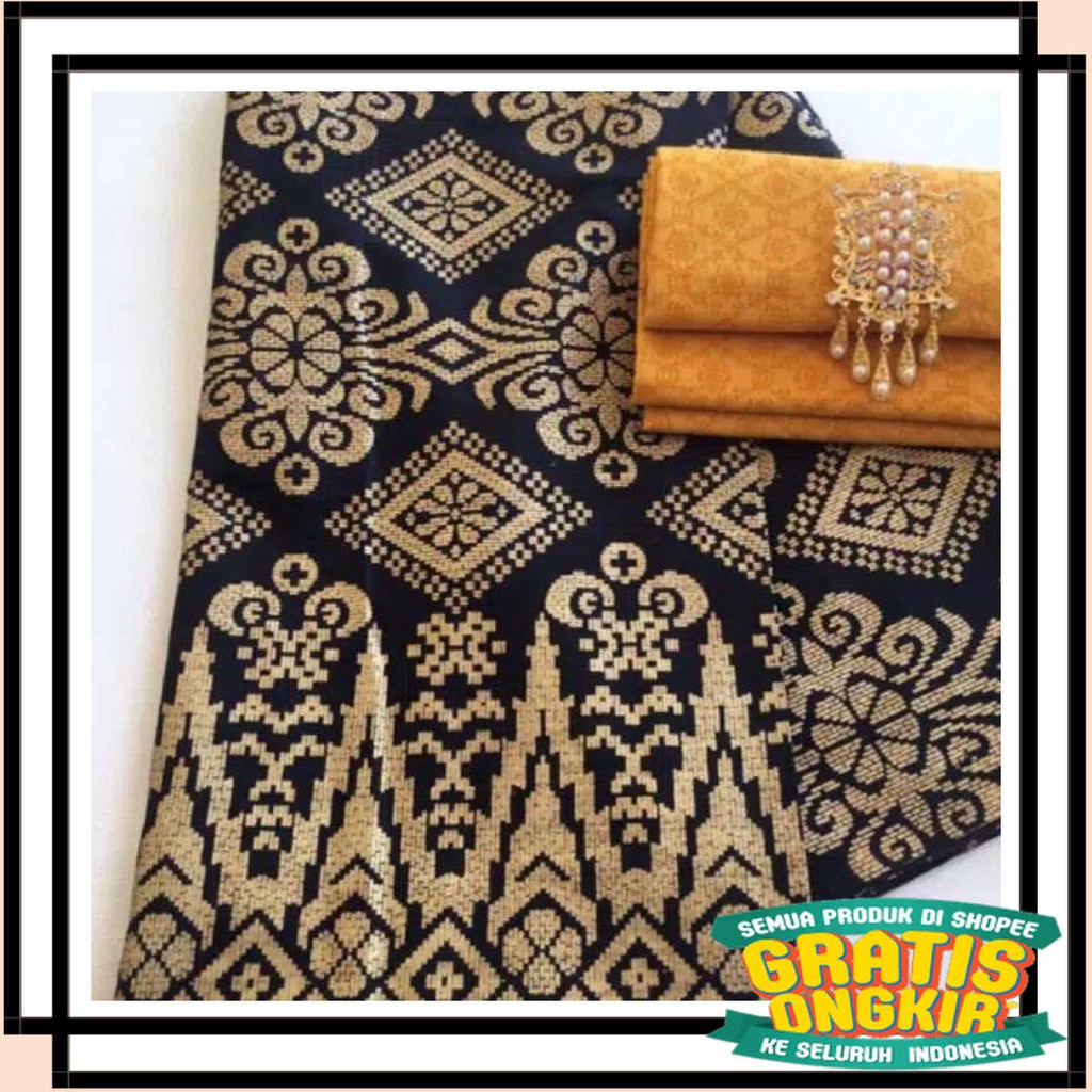 BATIK SEMARANG MURAH - TERBARU TERKINI / Kain Batik Prada Rang Rang Exclusive Emas Gold & Kain