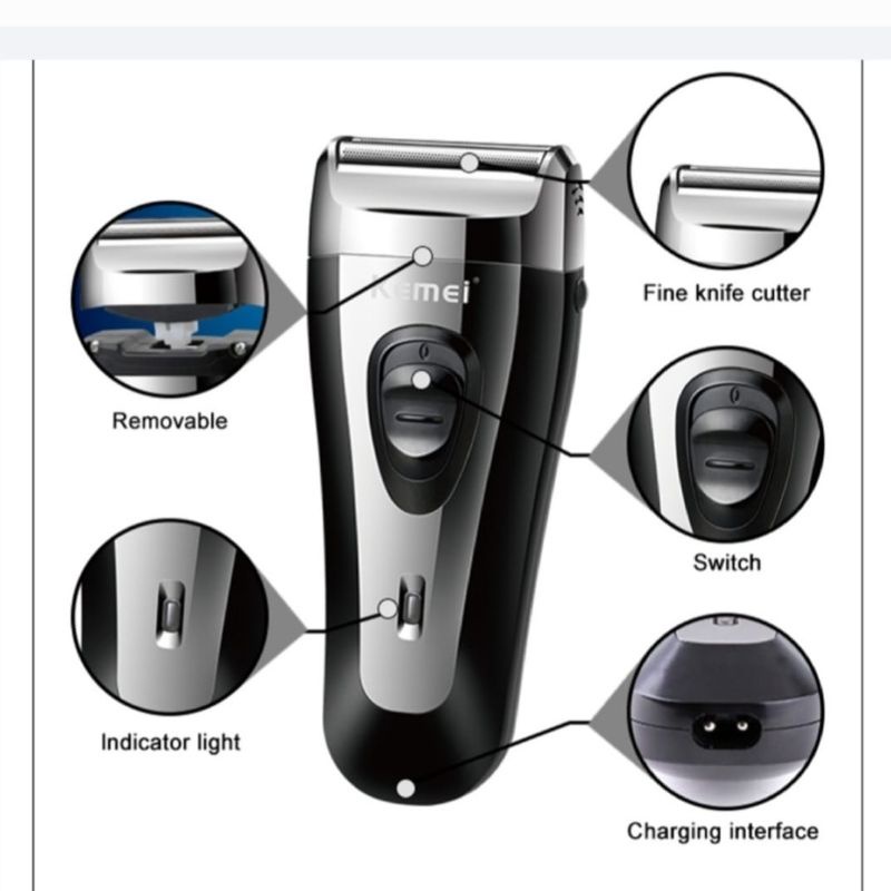 ALAT CUKUR KUMIS JENGGOT ELEKTRIK KEMEI/MEN ELECTRIC RAZOR-SHAVER