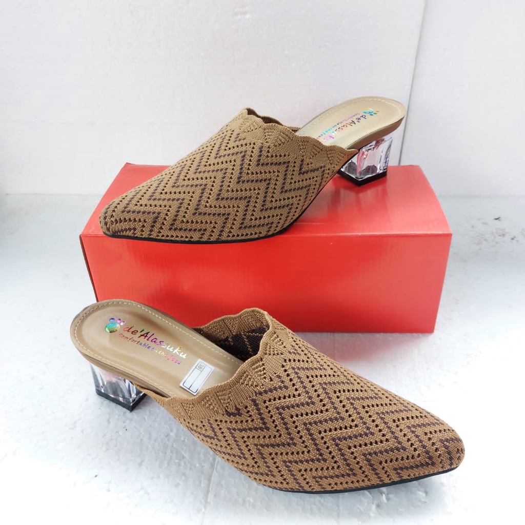 Alassuku.ID - Heels Rajut Import Zigzag