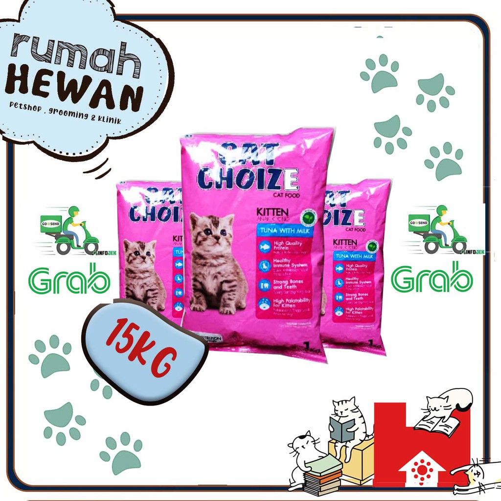 Cat Choize Kitten Tuna &amp; Salmon Paket 1kg 15 Pcs Makanan Kucing