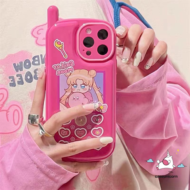 Soft Case Desain Kartun Anime Sailor Moon Glossy Untuk iPhone 7 8 Plus X XR XS Max 11 12 13 14 Pro Max