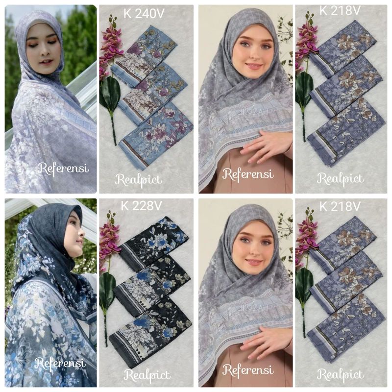 kerudung segi empat  motif voal motif lasercut denay motif voal motif premium (harga grosir partai)