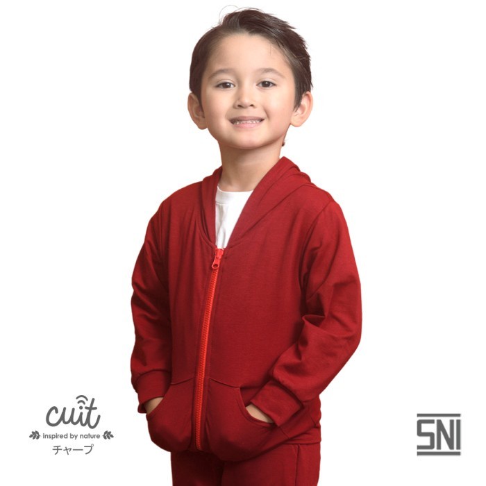 CUIT babywear Niji Series Mirae Niki Sweater Baby Terry - RED