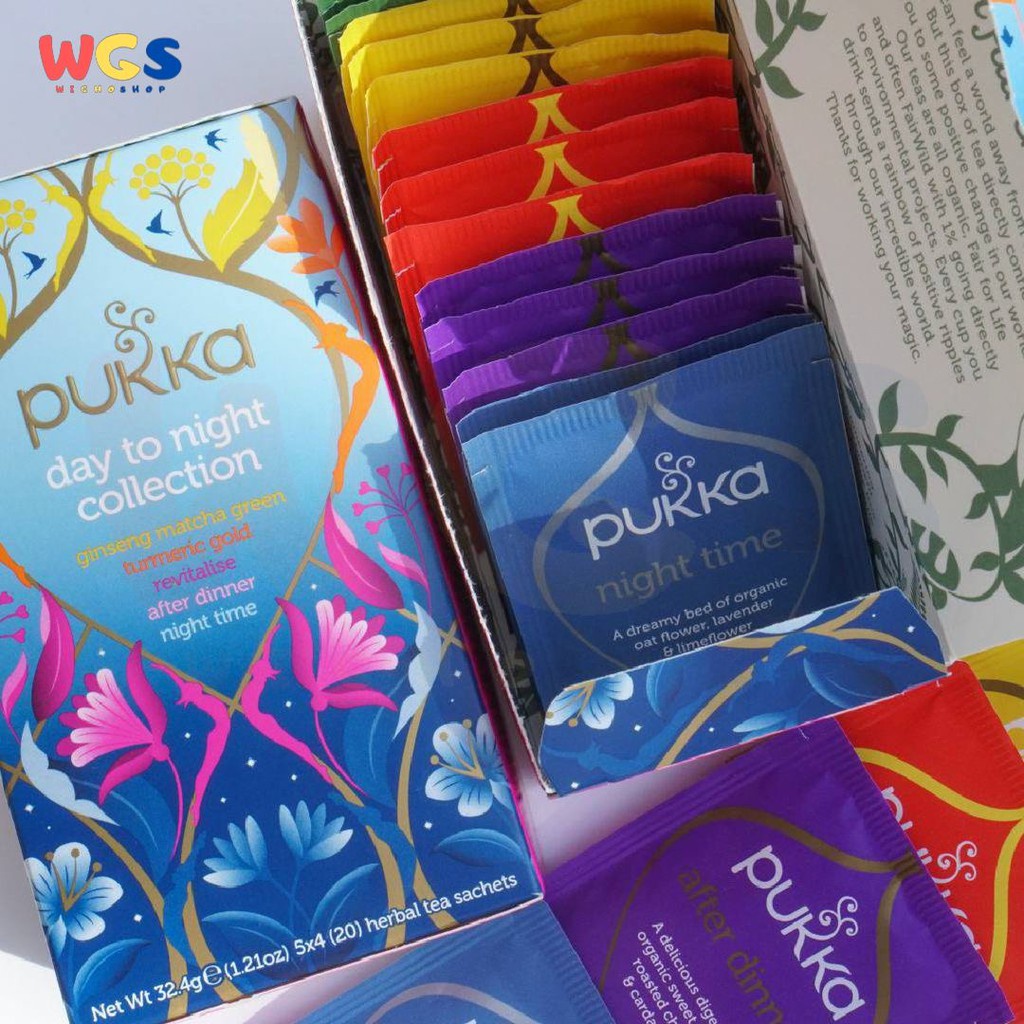 Pukka Day to Night Five Organic Herbal Teas 20 sachets 32.4g