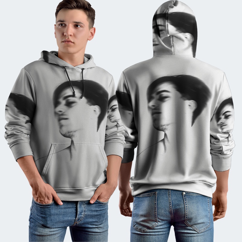 Jaket Hoodie Fullprint George Cosby Bahan Polyester Jersey