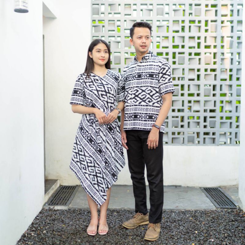 couple baju tenun - set couple baju keluarga - couple baju prewedding - couple baju kondangan - coup