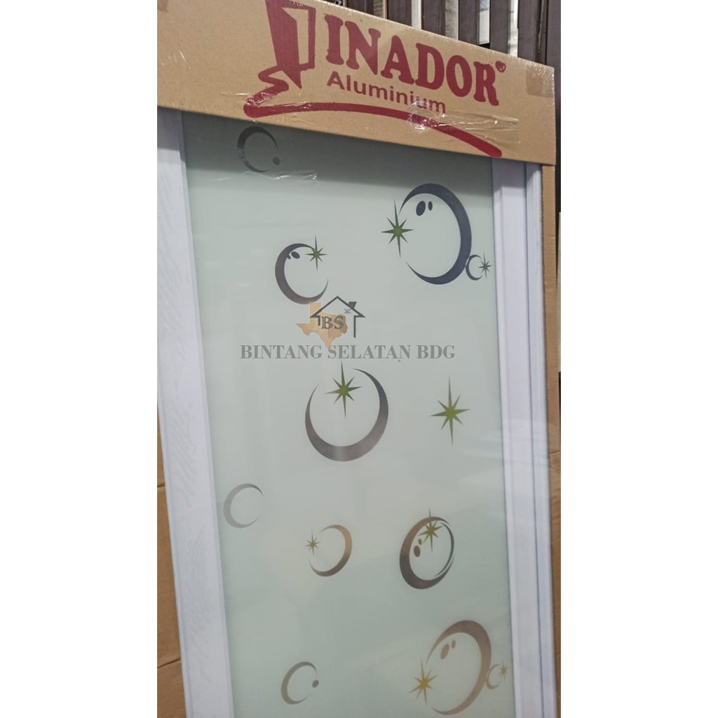 PINTU ALUMUNIUM DOLPHIN INADOR PAG 002 MOTIF BULAN SABIT