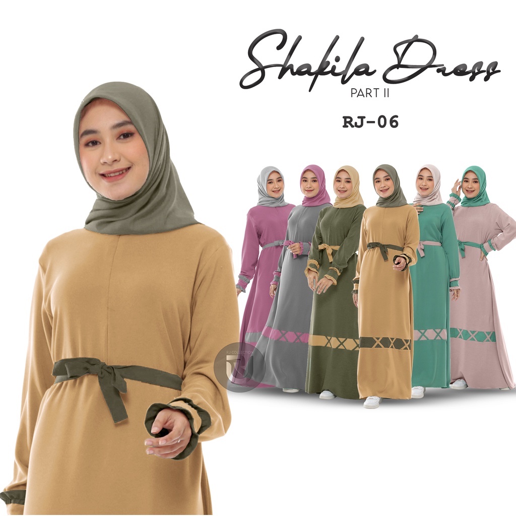 Gamis Shakila Premium Busui Friendly kode RJ-06 by RJ Collection