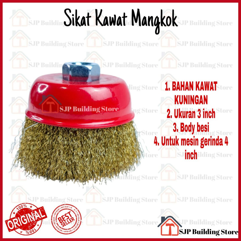 [COD] Sikat Mangkok Kepang 3 Inch 2,5 inch l Kawat Kuningan l Polishing Wheel Cup Brush