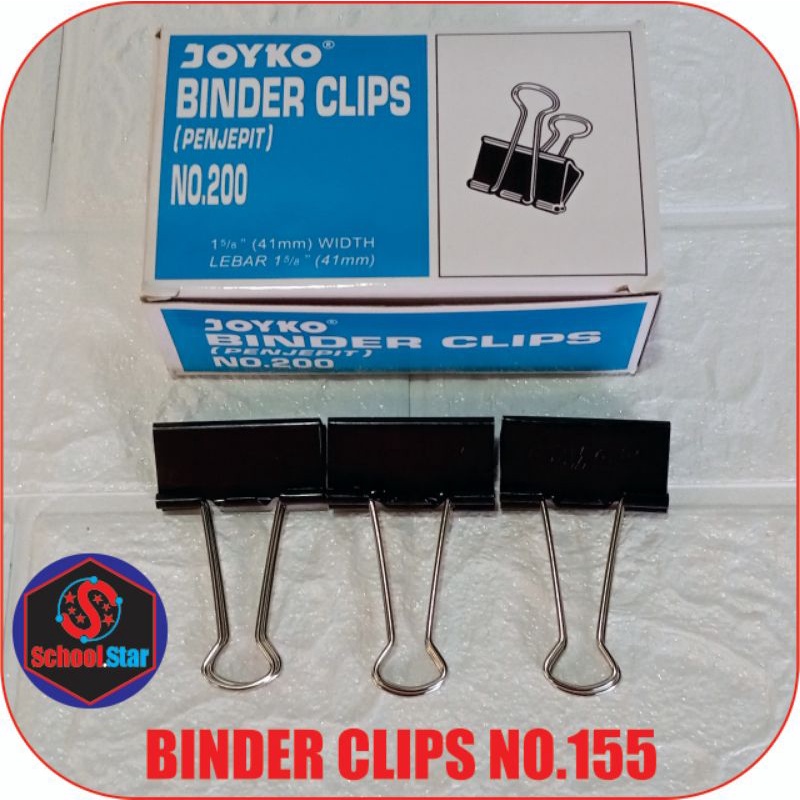 

BINDER CLIPS NO 155 V-TEC /PENJEPIT KERTAS DAN DOCUMENT