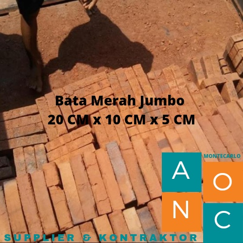 BATA MERAH JUMBO BOJONGKASO (20 x 10 x 5)