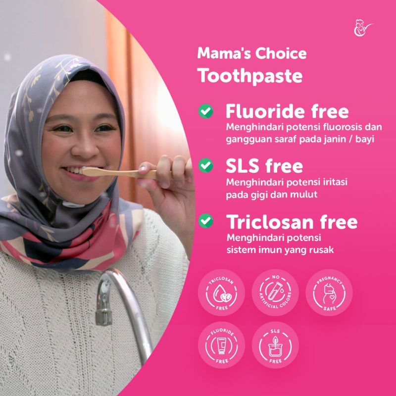 Mama's Choice Toothpaste - Pasta Gigi Halal Non Fluoride Khusus Ibu Hamil &amp; Menyusui