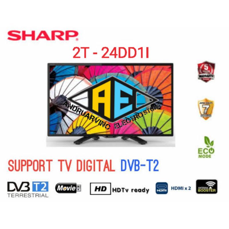LED TV SHARP 24DD1i 24 INCH HD DIGITAL TV 2T-C24DD1i 24DD1 DIGITAL TV