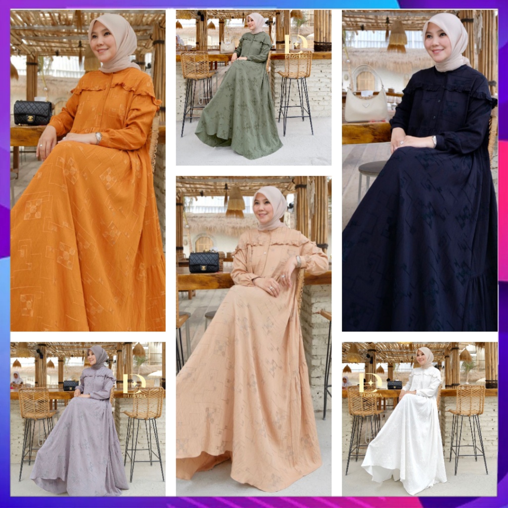 Amara Dress Original By D'lovera Gamis Amara Daily Dress Ori By Dhilovera Baju Wanita Baju Muslim Fa