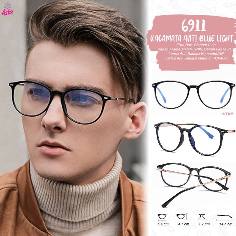 Asta 6911 | Original | Kacamata Pria Terbaru Kekinian | Kacamata Pria Anti Blue Light | Kacamata Pre