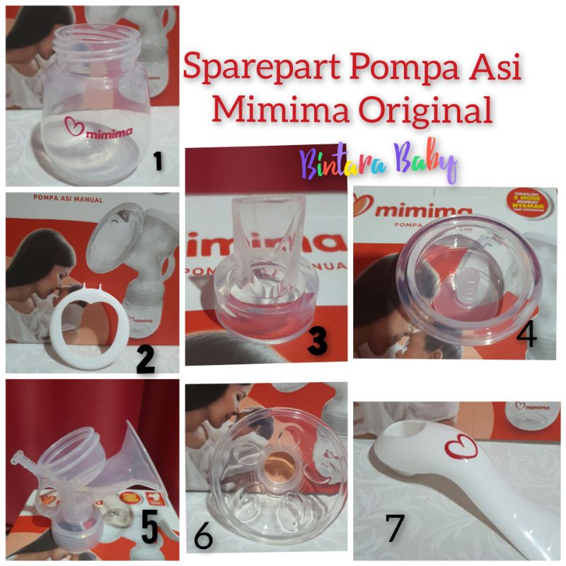 Original Mimima Sparepart Pompa Asi Valve Mimima Silikon Corong Diafragma Mimima Breastpump Aksesoris Original