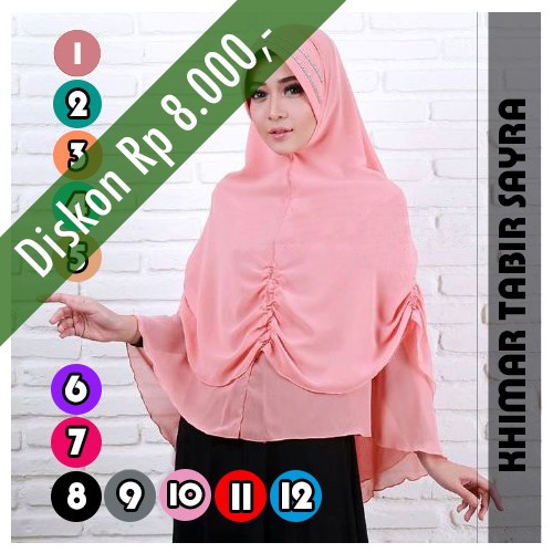 Jilbab Khimar Tabir Sayra Hijab Syar'i