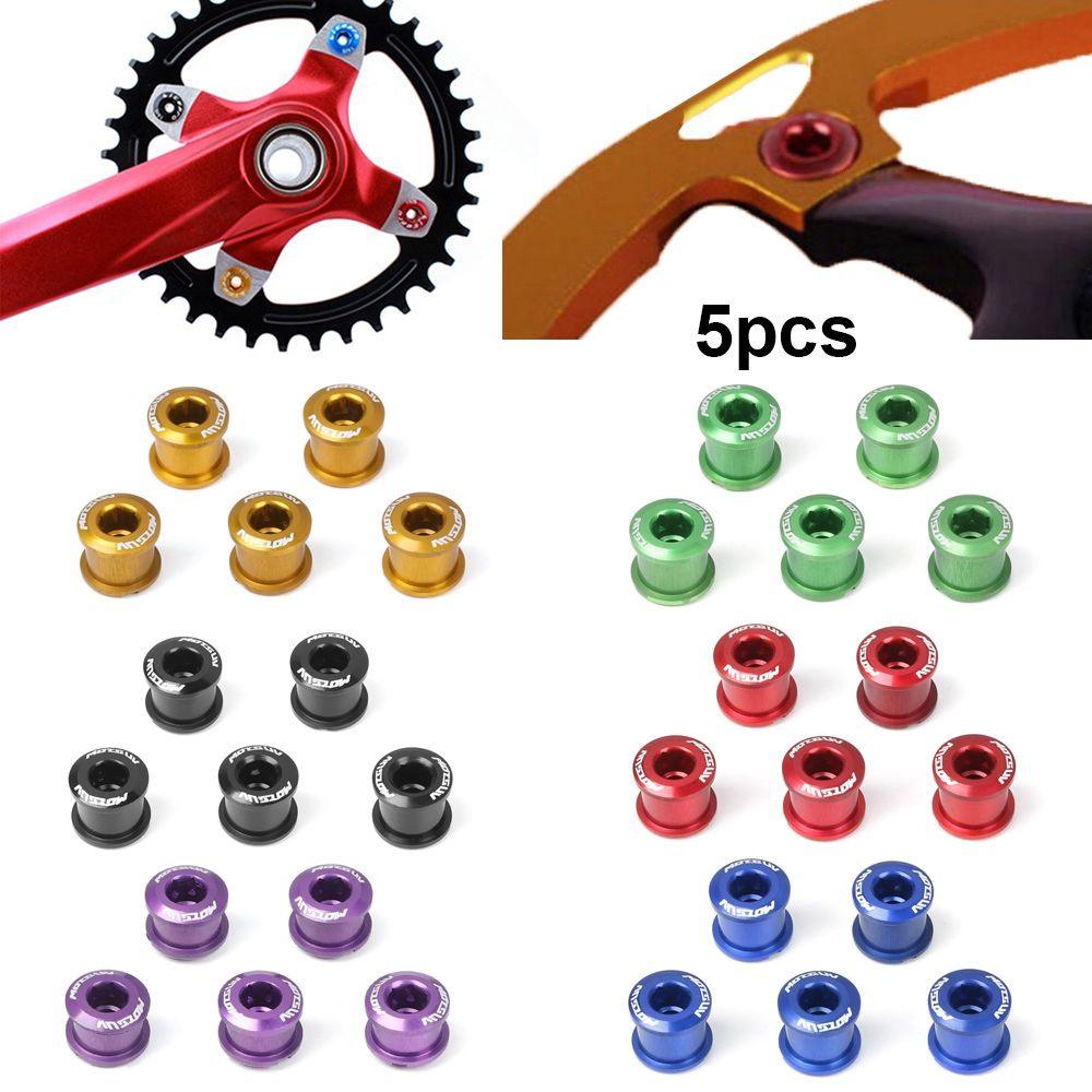 R-FLOWER 5pcs Sekrup Chainwheel 14warna Aksesoris Sepeda Jalan MTB Bicycle Disc Screw