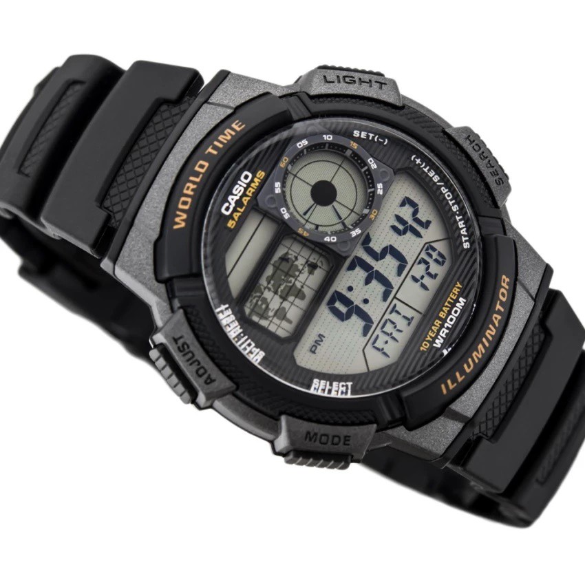 Casio General AE-1000W-1A Jam Tangan Pria - Digital - Karet - Hitam