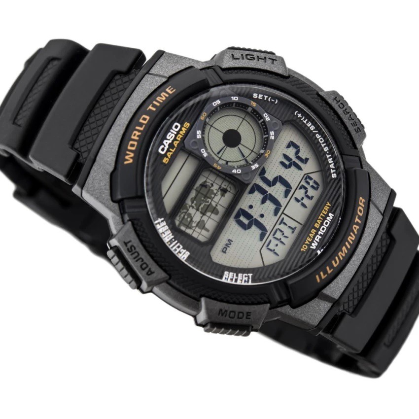 Casio Original AE-1000W-1A Jam Tangan Pria - Digital - Karet - Hitam