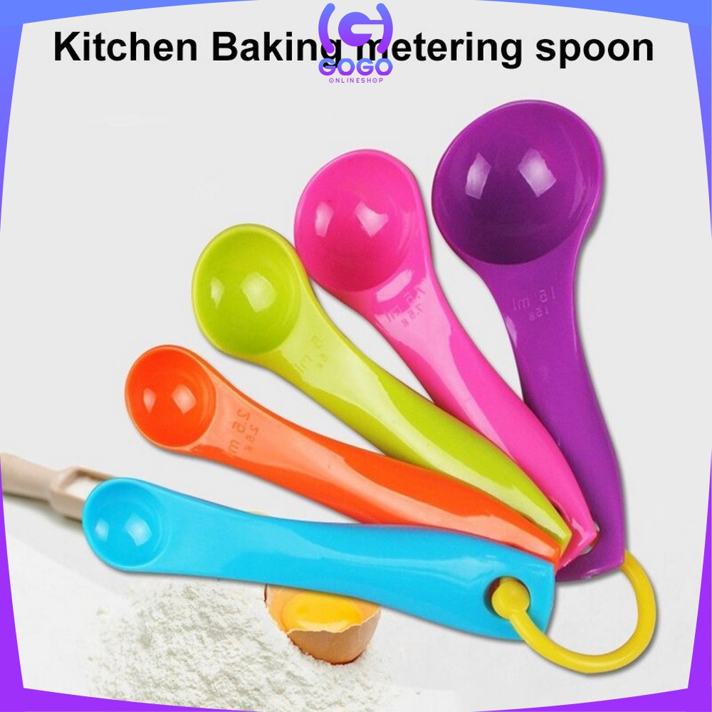 GOGO-C142 Sendok Takar Set 5IN1 Measuring Spoon Sendok Ukur Bumbu Dapur Sendok Takaran MPASI Bayi