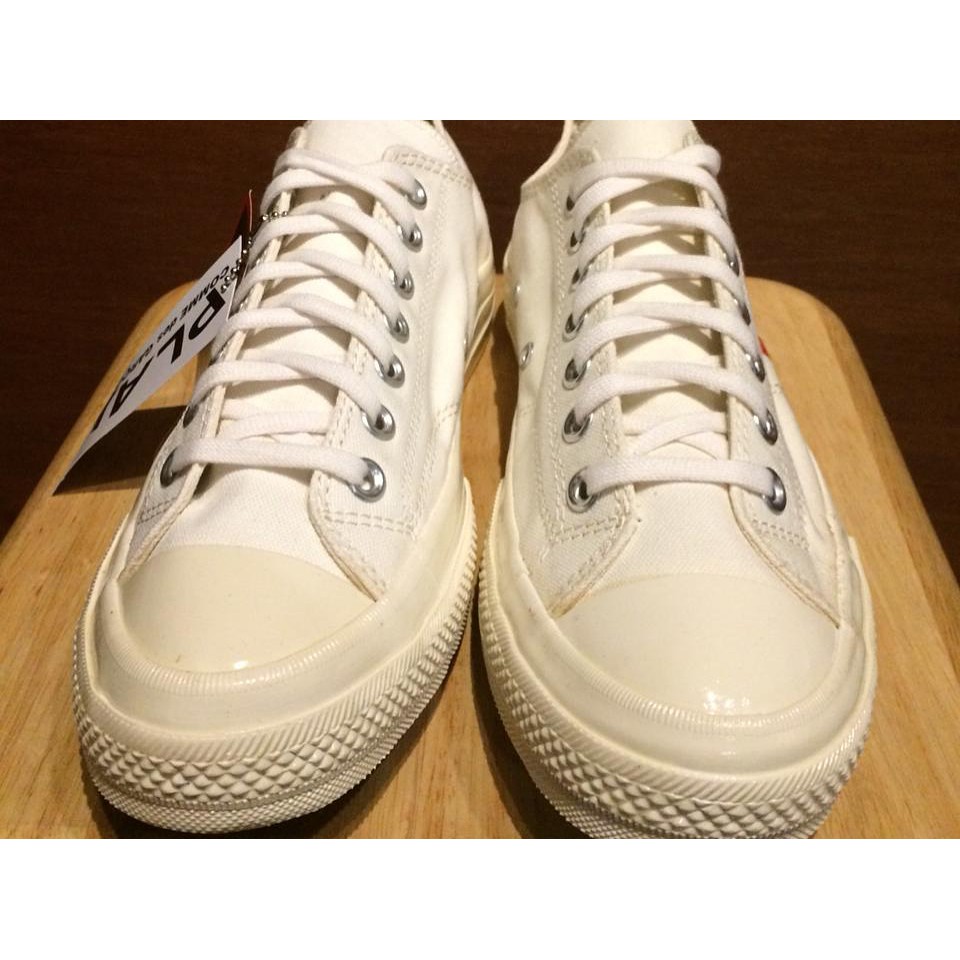 Sepatu Converse CDG Play 70s Import Vietnam BNIB Grade Original Premium Fullwhite Putih Sneakers Ket