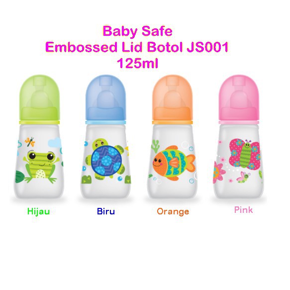 BABY SAFE - BOTOL SUSU BAYI FEEDING BOTTLE 125 ML &amp; 250 ML BPA FREE / BOTOL SUSU KARAKTER