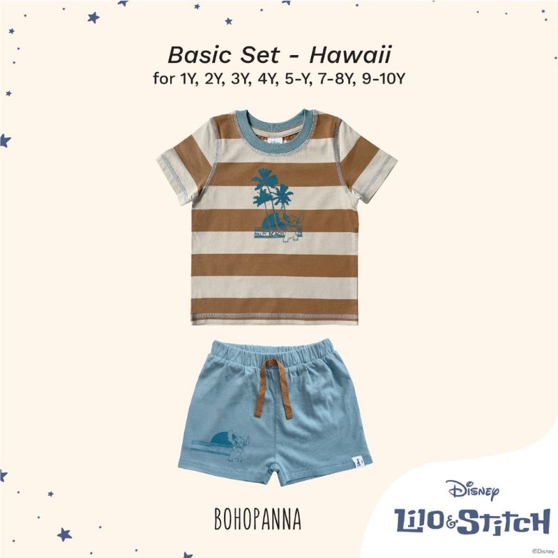 BohoBaby DISNEY BASIC SET / BohoPanna Boho Setelan Karakter Gambar Anak Unisex