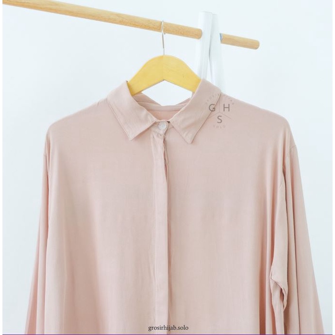 (MGA) KEMEJA BIWAN OVERSIZE BLOUSE BUSUI DAILY RAYON UNIQLO