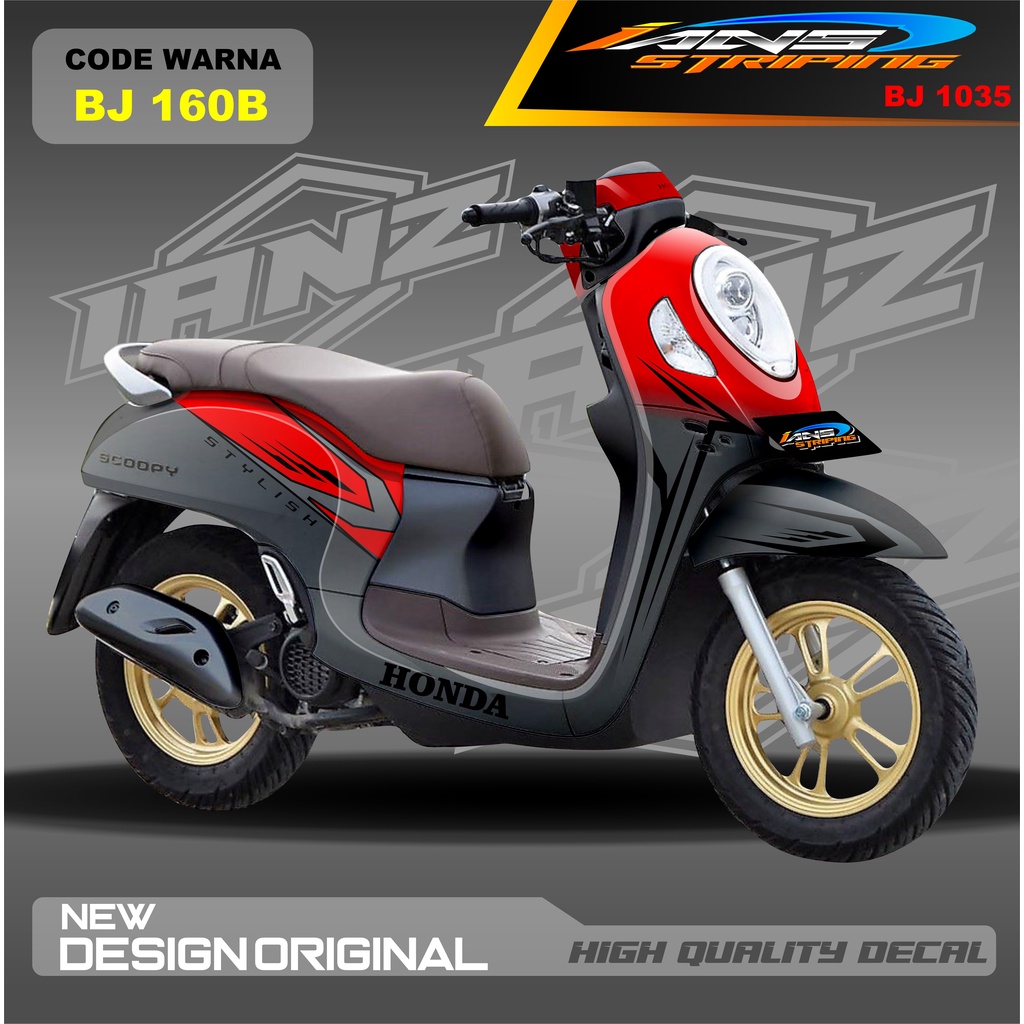 DECAL STIKER SCOOPY FULL BLOK MOTOR / STICKER DECAL  HONDA SCOOPY FULL BODY / STICKER VARIASI SCOOPY TERBARU  / STICKER SCOOPY