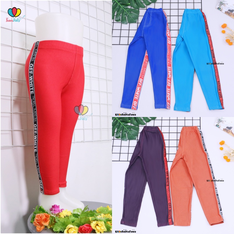 Jegging LIST Uk. 3-4 Tahun / Legging Jeans Stripe Anak Celana Panjang Polos Leging Denim Import