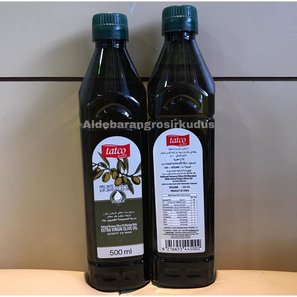 BEST SELLER READY STOCK MINYAK ZAITUN TATCO ORIGINAL ARAB EXTRA VIRGIN OLIVE OIL 175 250 500 ML ASLI
