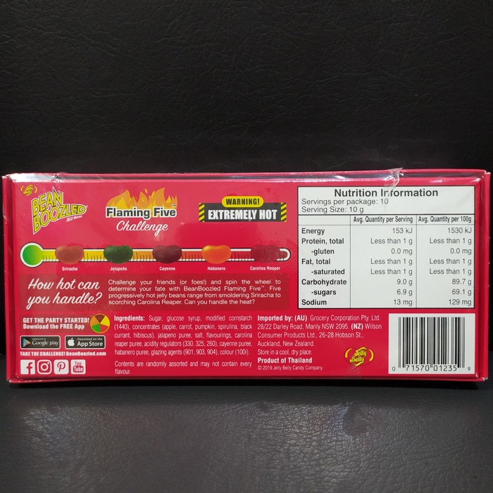 

54ekh Bean Boozled Spinner Edisi 4Th / Permen Rasa Aneh - Pedas Flaming 60J