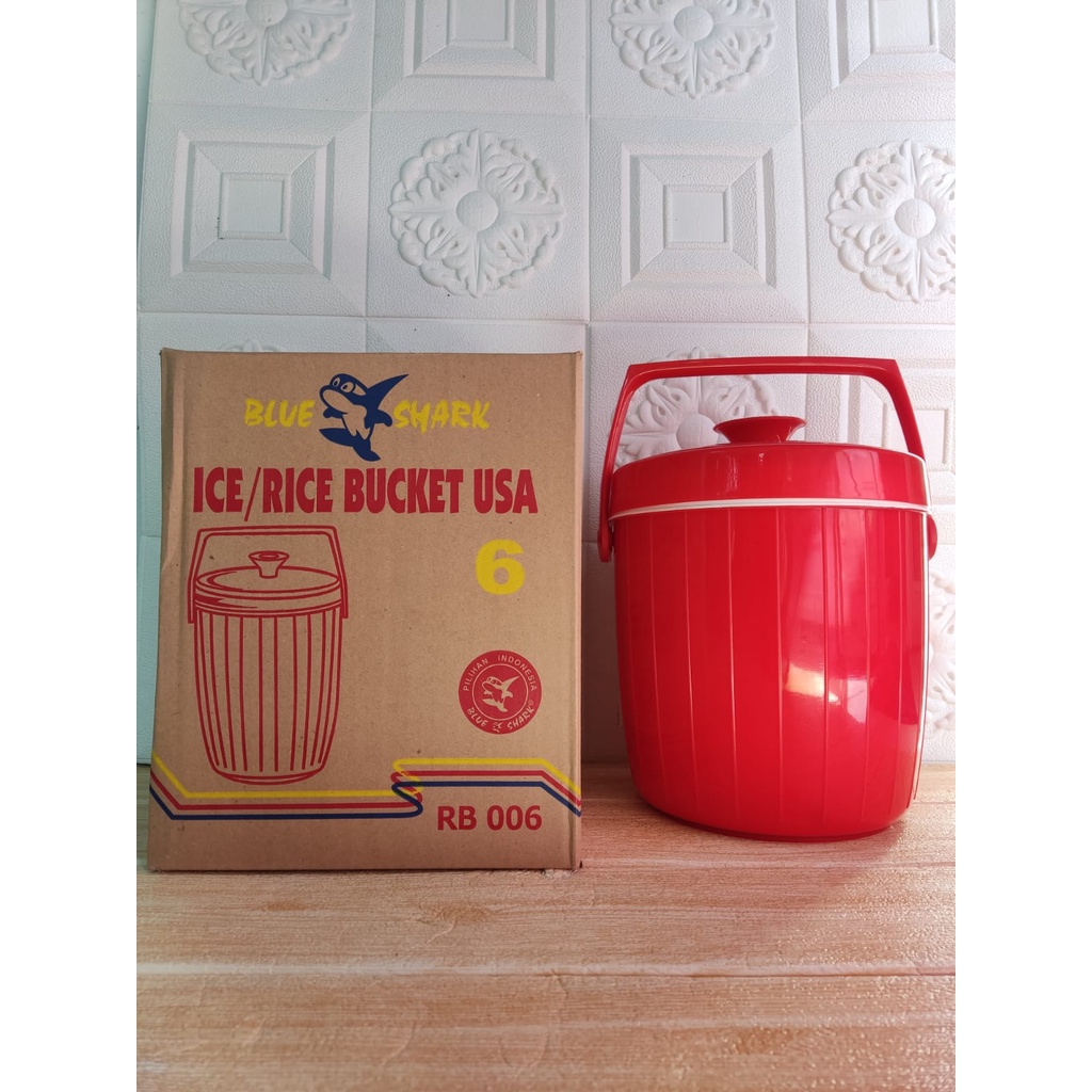 [TERMURAH] TERMOS NASI 6 LITER - Termos Es / Rice Bucket / Ice Bucket 6L Merk Blue Shark