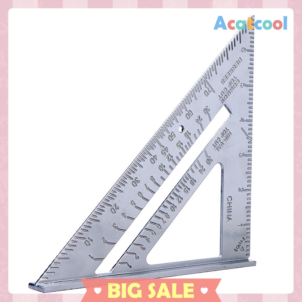 7inch Aluminum Speed Square Triangle Angle Protractor Measuring Tool