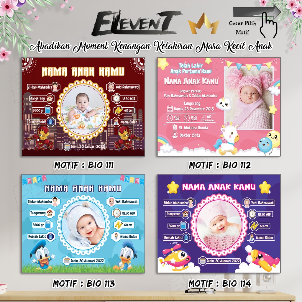 Cetak Foto Bingkai Kaca Biodata Bayi Anak Ukuran Pigura 10R 20x25 Custom Murah Hadiah Frame Unik Premium Biodata Baby Kado Bio Aesthetic Cantik Data Kelahiran Buah Hati Pajangan Walldecor Lucu Edit tercinta Bidan photo Unik Menarik Free Setting TerMurah