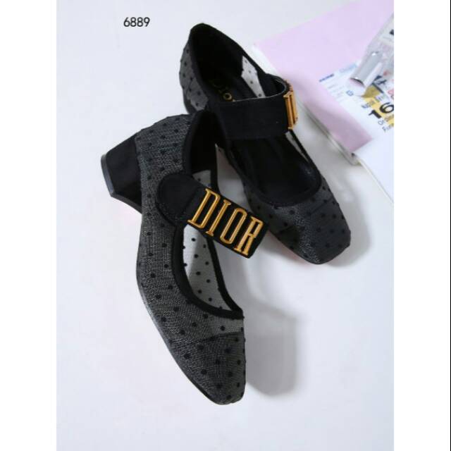 Sepatu Dior Baby-D Black Edition Ballet Pumps WB6889*