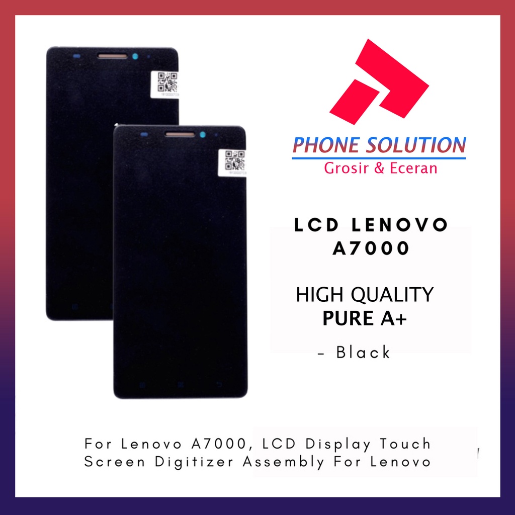 LCD Lenovo A7000 Fullset Touchscreen // Supplier LCD Lenovo - Garansi 1 Bulan