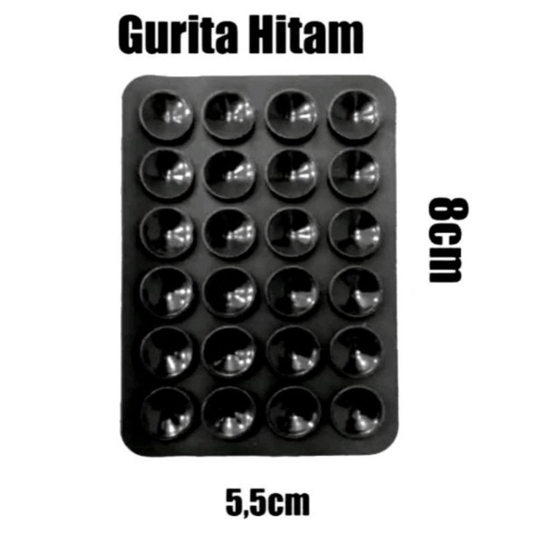 Tempelan HP Gurita 24 Tentakel Warna Hitam