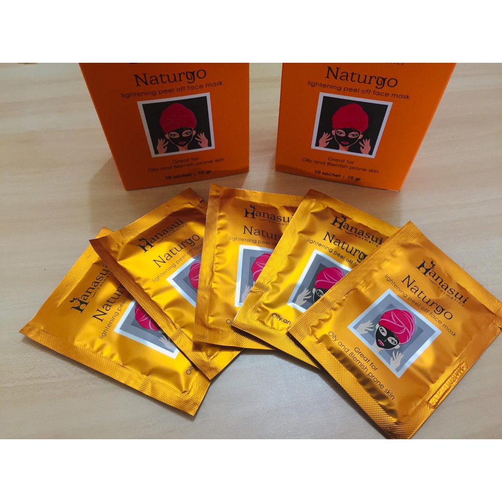 Hanasui Naturgo Peel Off Mask Sachet Masker Komedo Kemasan 1 pc Saset