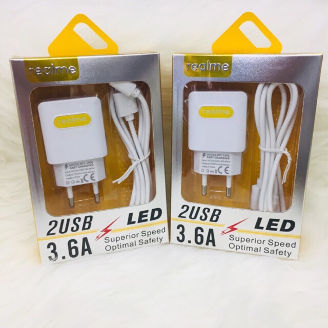 Tc Casan Charger Realme LED 2USB 3.6A BST Travel