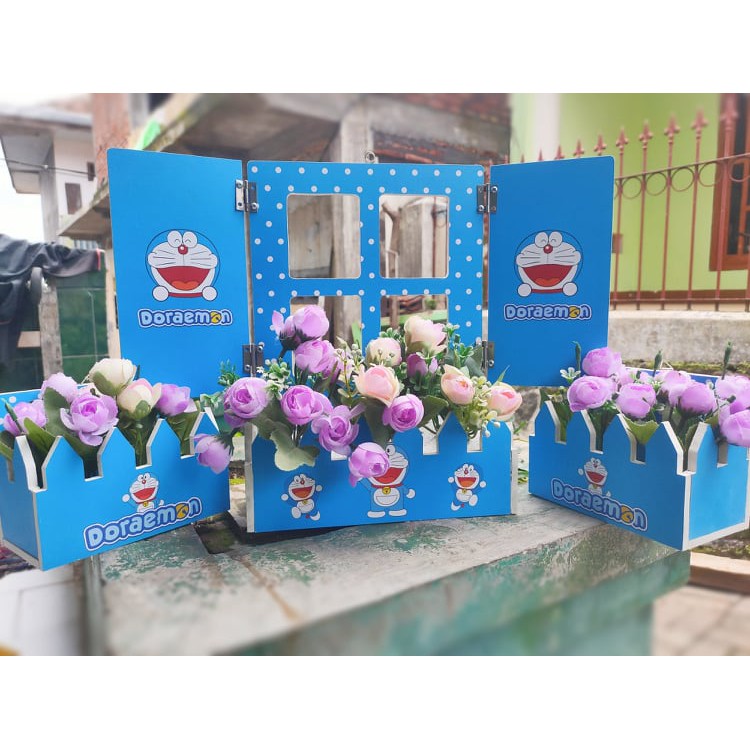 Hiasan dinding Jendela 1 Set tempat bunga