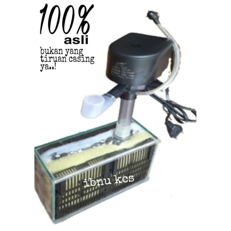 Jual Filter aquarium tanpa kuras ukuran sedang 1 set dengan pompa